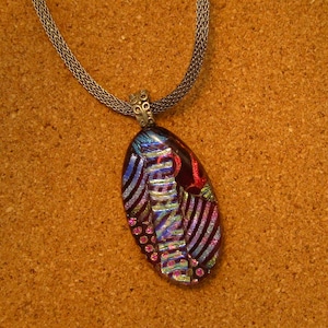 Dichroic Pendant - Dichroic Jewelry - Dichroic Necklace - Fused Glass Pendant - Fused Glass Necklace - Fused Glass Jewelry - Glass Pendant