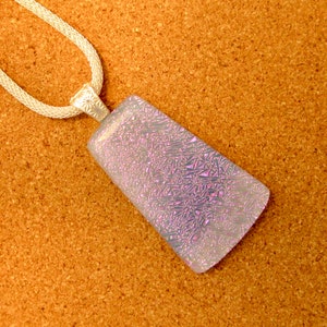 Dichroic Glass Pendant - Dichroic Jewelry - Fused Glass Pendant - Fused Glass Jewelry - Lilac Dichroic Pendant -  Dichroic Necklace