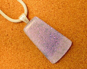 Dichroic Glass Pendant - Dichroic Jewelry - Fused Glass Pendant - Fused Glass Jewelry - Lilac Dichroic Pendant -  Dichroic Necklace