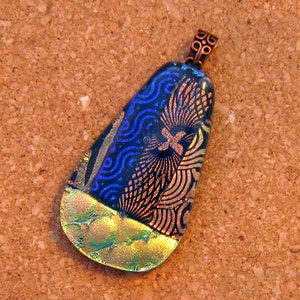 Dichroic Pendant Dichroic Necklace Fused Glass Pendant Fused Glass Jewelry Dichroic Jewelry image 3