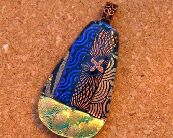 Dichroic Pendant - Dichroic Necklace - Fused Glass Pendant - Fused Glass Jewelry - Dichroic Jewelry