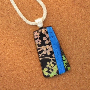 Dichroic Pendant - Dichroic Jewelry - Fused Glass Jewelry - Fused Glass Pendant - Dichroic Necklace - Fused Glass Necklace