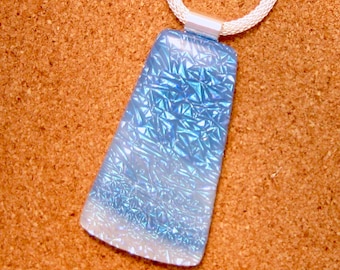 Blue Dichroic Pendant -Dichroic Jewelry - Dichroic Necklace - Fused Glass Pendant - Fused Glass Jewelry - Fused Glass Necklace - Glass