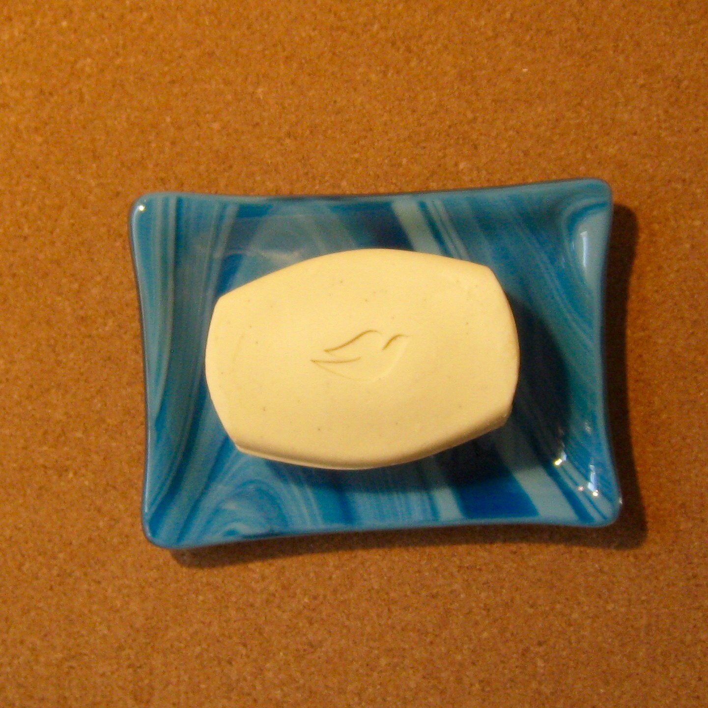 Blue Fused Glass Soap Dish Home Decor Glass Soap Dish Etsy