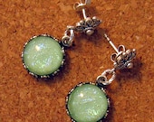 Dichroitische Ohrringe Bezel Set Ohrringe geschmolzenen Glas Ohrringe dichroitische Schmuck verschmolzen Post Ohrringe Schmuck