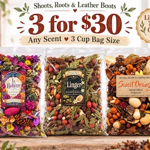 Handcrafted Potpourri | Choose 3 Scents, 3 Cup Bags (Limited Offer)