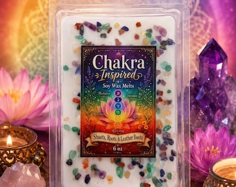 Chakra-inspirierte Duftwachse, Palo Santo Kardamom Sojawachse, Kristall-Duftwachse, Geschenkidee für Meditation, Spiritueller Raumduft, 170 g