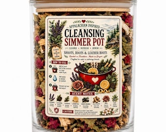 Infusión purificadora inspirada en los Apalaches / Mezcla de Palo Santo, Salvia y Lavanda para la limpieza del hogar / Alternativa natural a la quema de hierbas / Vidrio de 414 ml