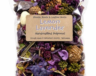 Lemon Lavender Potpourri - Handcrafted Home Fragrance, Rustic Bowl Filler