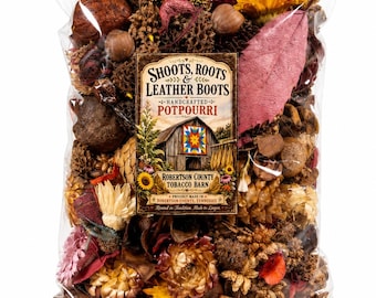 Tobacco Barn Potpourri | Handcrafted Country Potpourri | Real Barn Smoked Fragrance | Fall Decor | Long Lasting Scented Potpourri