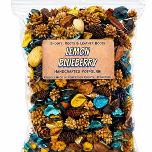 CLEARANCE ITEM- Lemon Blueberry Potpourri – Handcrafted Botanical Home Fragrance – Citrus & Berry Decor – Primitive Farmhouse Bowl Filler