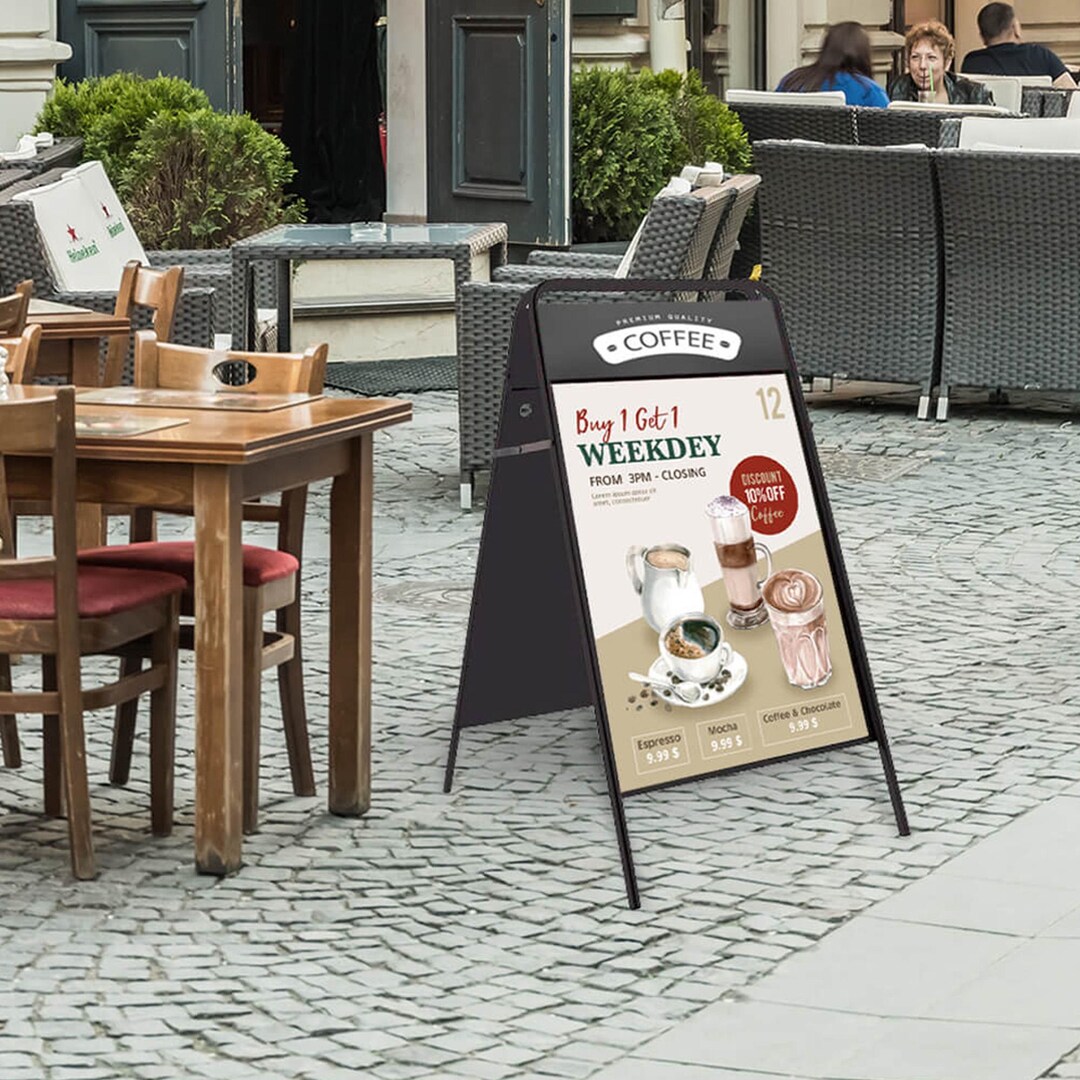 M&T Displays Double Sided Sandwich Board, 20x30 Inches Poster Menu ...