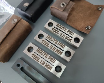 Drill Guide Jig Drilling Knife Guards/Bolster Tool For Drilling Knife Bolster Metric For Marking Knife Bolster Knife Drill Press in Line