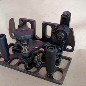 Knife Blade Chamfering Jig: Adjustable Sharpening Clamp, Belt Sander Clamp