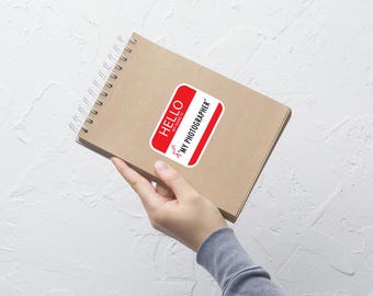 NOT "My Photographer" Name Tag Sticker