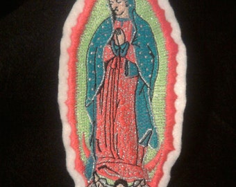 Virgen de Guadalupe iron on patch mexican folkart