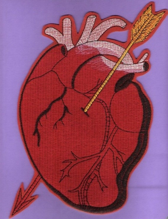 Embroidered Big Heart Iron On patch