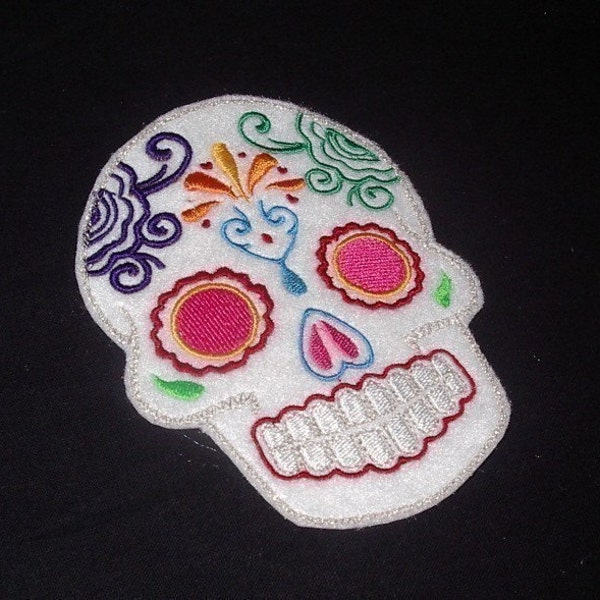 Day of the Dead, Sugar Skull EMBROIDERED patch 7