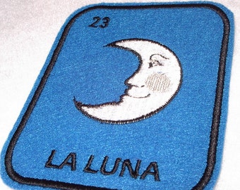 La Luna Loteria Iron on Patch Moon