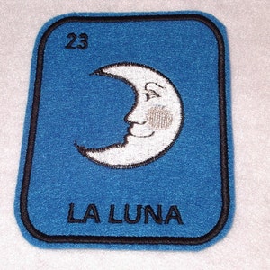 La Luna Loteria Iron on Patch Moon image 2