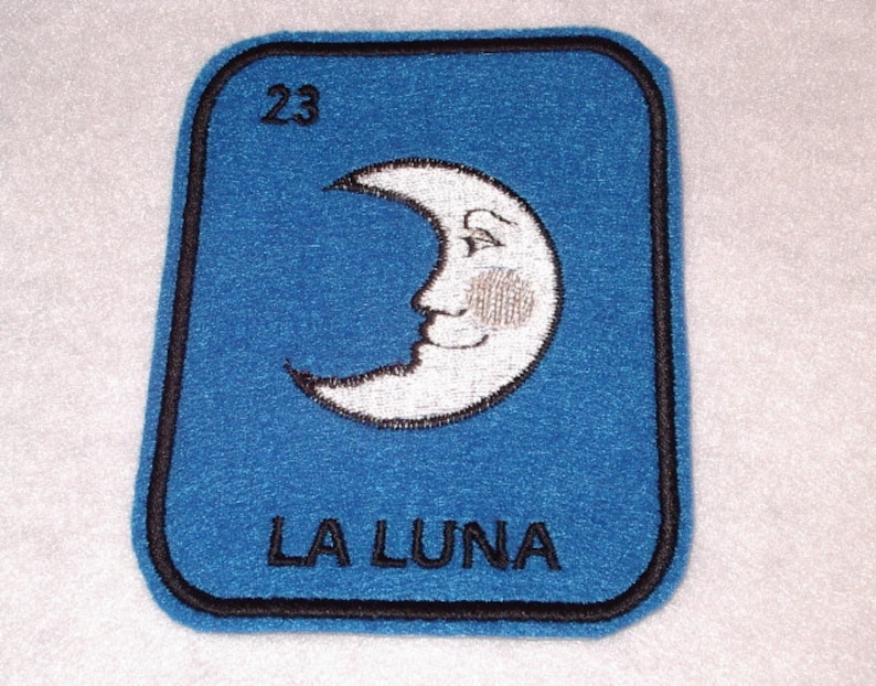 La Luna Loteria Iron on Patch Moon image 2