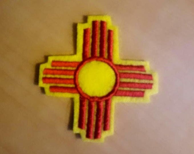 New Mexico Zia symbol iron on patch