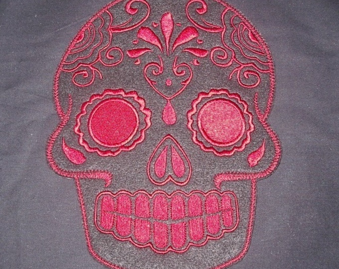 Sugar Skull, Day of the Dead, embroidery patch