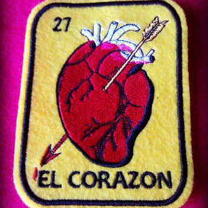 Corazon Loteria Patch Heart Iron On