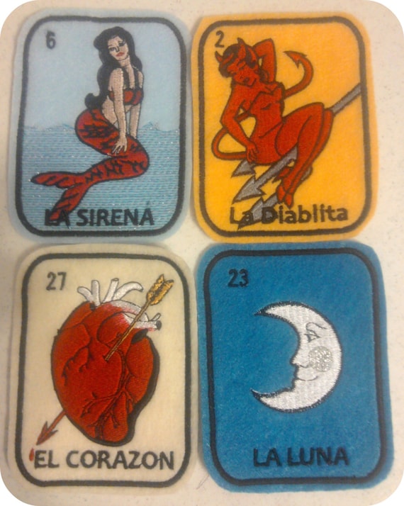 Set of 4 Loteria Patches