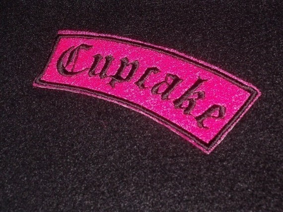 Old english Cupcake or Name Patch