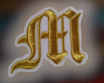 2 inch Letter embroidered patch Old English