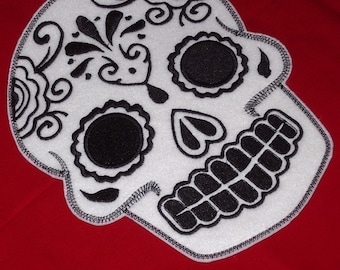 Mexican Day of the Dead Sugar Skull Patch Embroidery