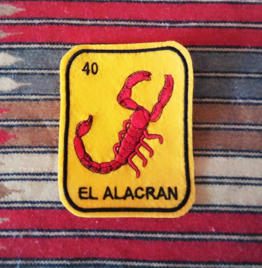 El Alacran Loteria Patch Iron On Scorpion | Etsy