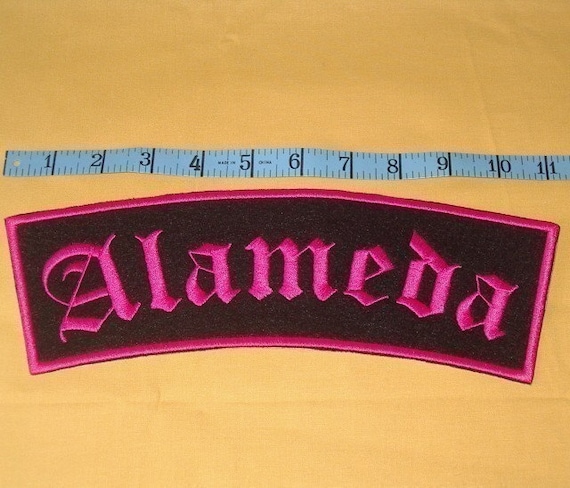 Old english Name Patch extra large embroidery