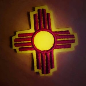 New Mexico Zia symbol iron on patch