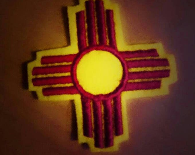 New Mexico Zia symbol iron on patch