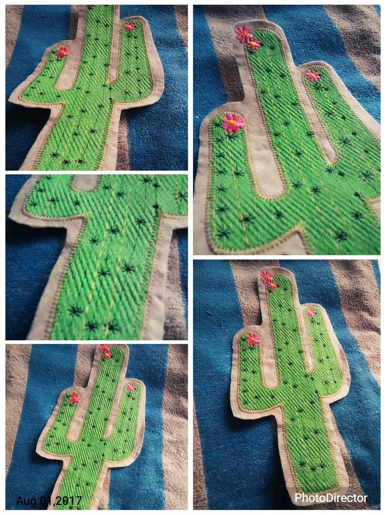 12 Inch Cactus Iron on Patch Etsy