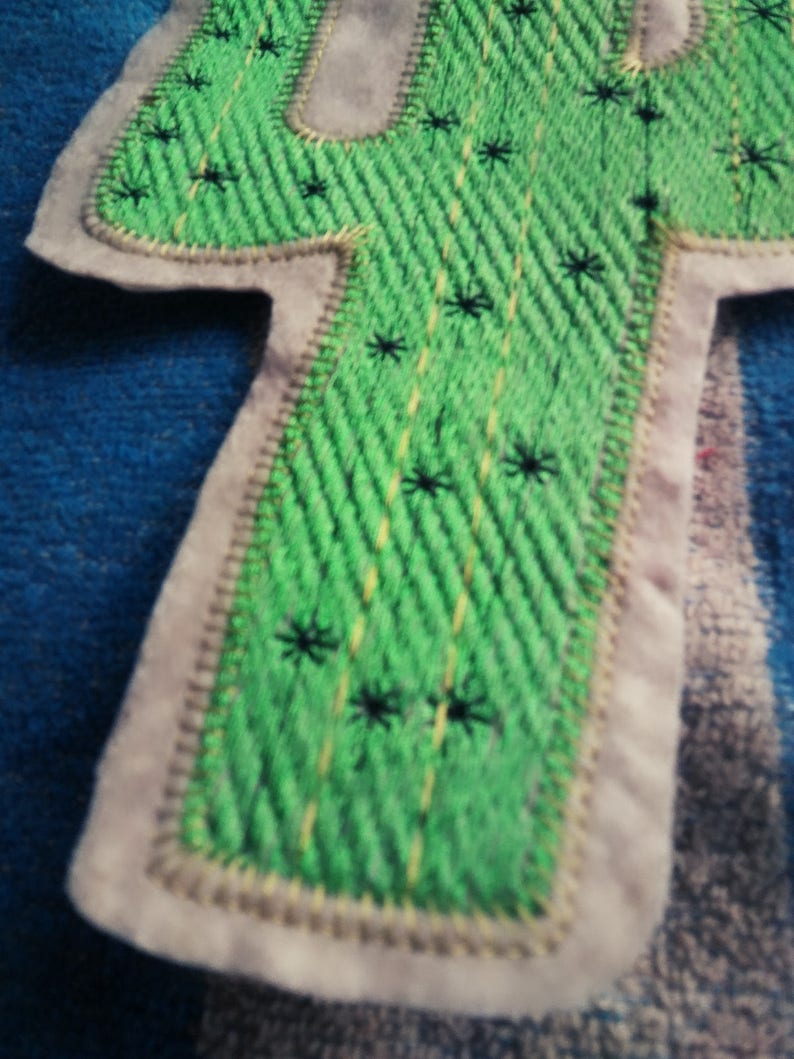12 Inch Cactus Iron on Patch Etsy