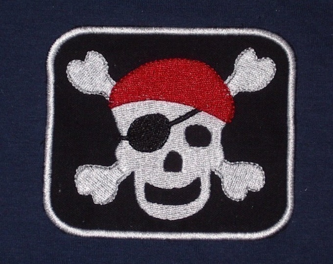 Happy Pirate Skull Patch - Ahoy Matey