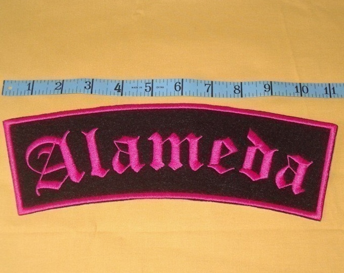 Old english Name Patch  extra large embroidery