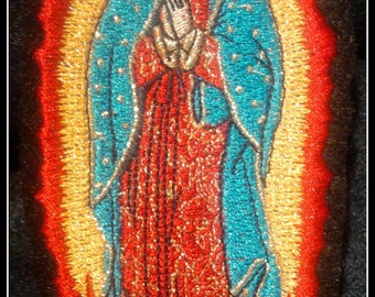 Virgen de Guadalupe iron on patch mexican folkart