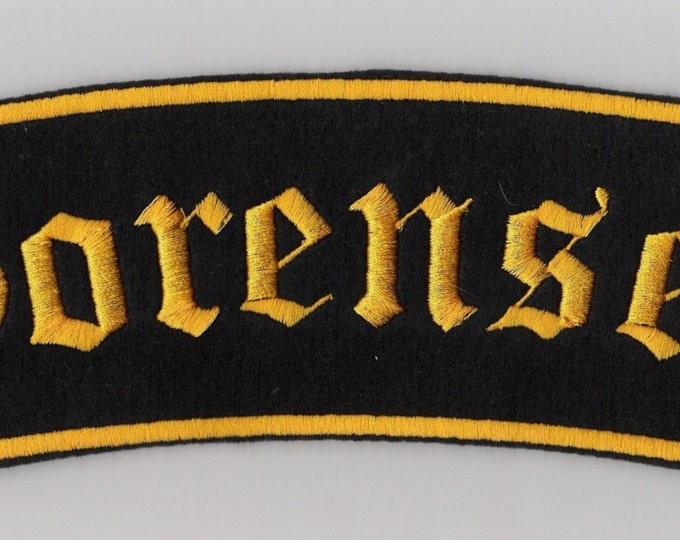 Old english Name Patch  extra large embroidery