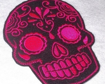 Day of the Dead, Sugar Skull EMBROIDERED patch '15'