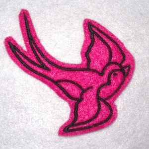 Pair of Swallow iron on patches tattoo inspired