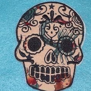 Día de Muertos, Calavera de Azúcar BORDADO parche 3