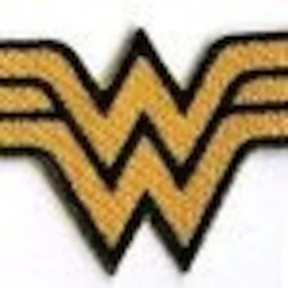 wonder woman patch black and gold