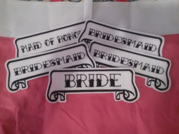 Tattoo Name Patch extra large size for bridal party 5 pc.