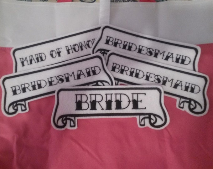 Tattoo Name Patch extra large size for bridal party 5 pc.