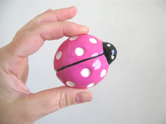 Hot Pink Ladybug Knob Dresser Drawer Knob For Kids Room Etsy