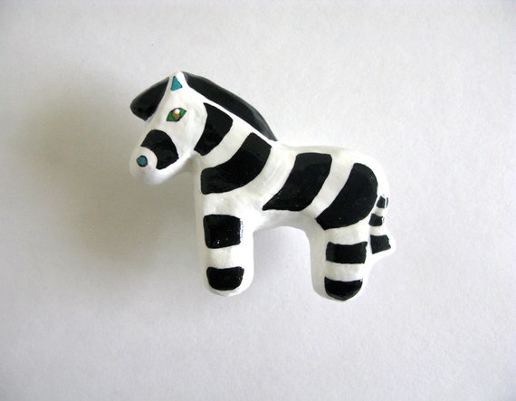 Zebra Drawer Knob Ceramic Pull For Dresser Drawers Kids Etsy